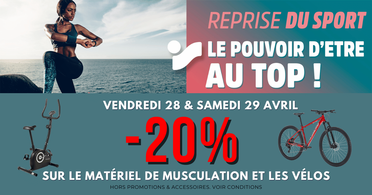 Remise sur le mat riel de musculation et les v los